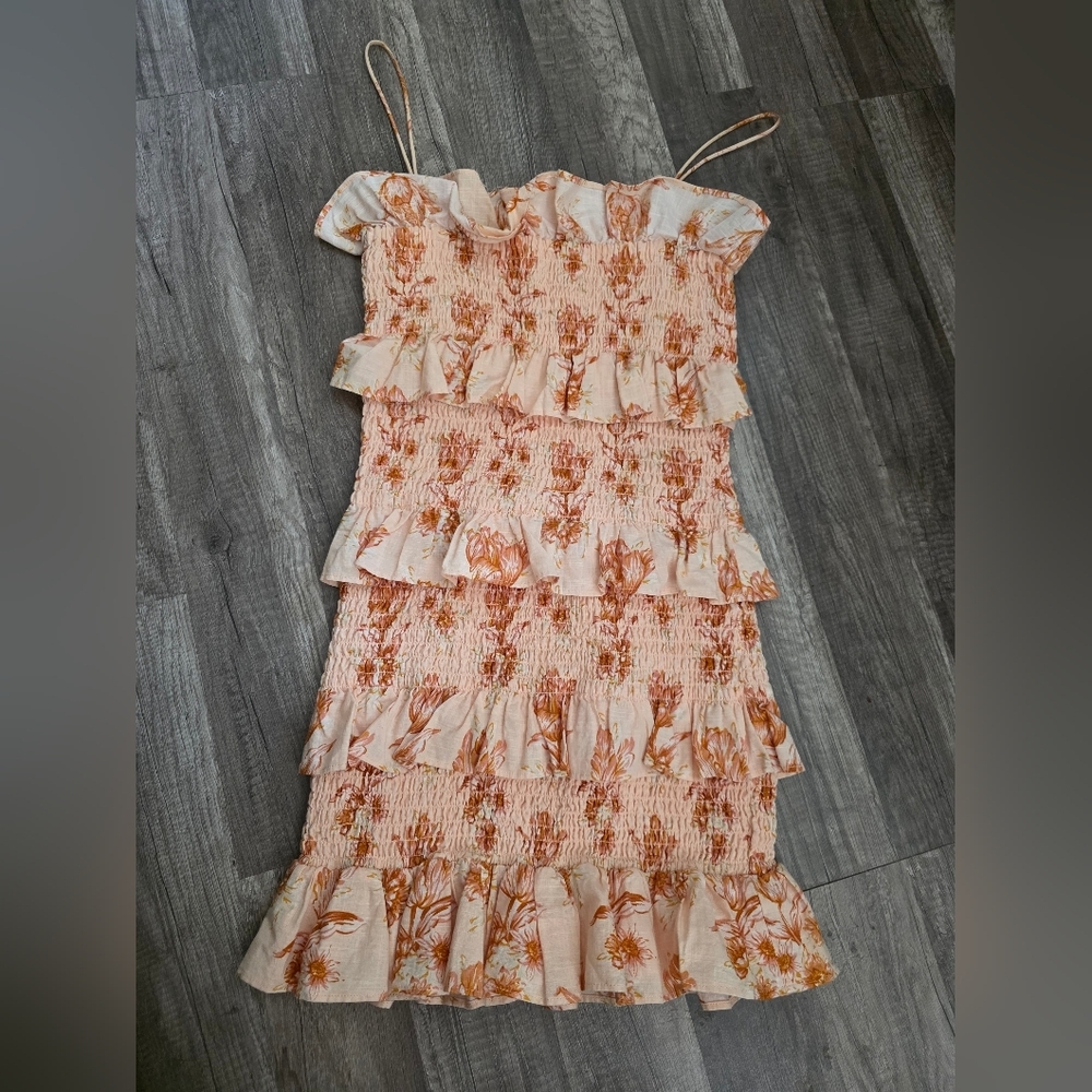 SABO SKIRT Dion MINI Dress Ruffle Cottagecore Floral Selkie L AUSTRALIA Floral - Picture 3 of 10